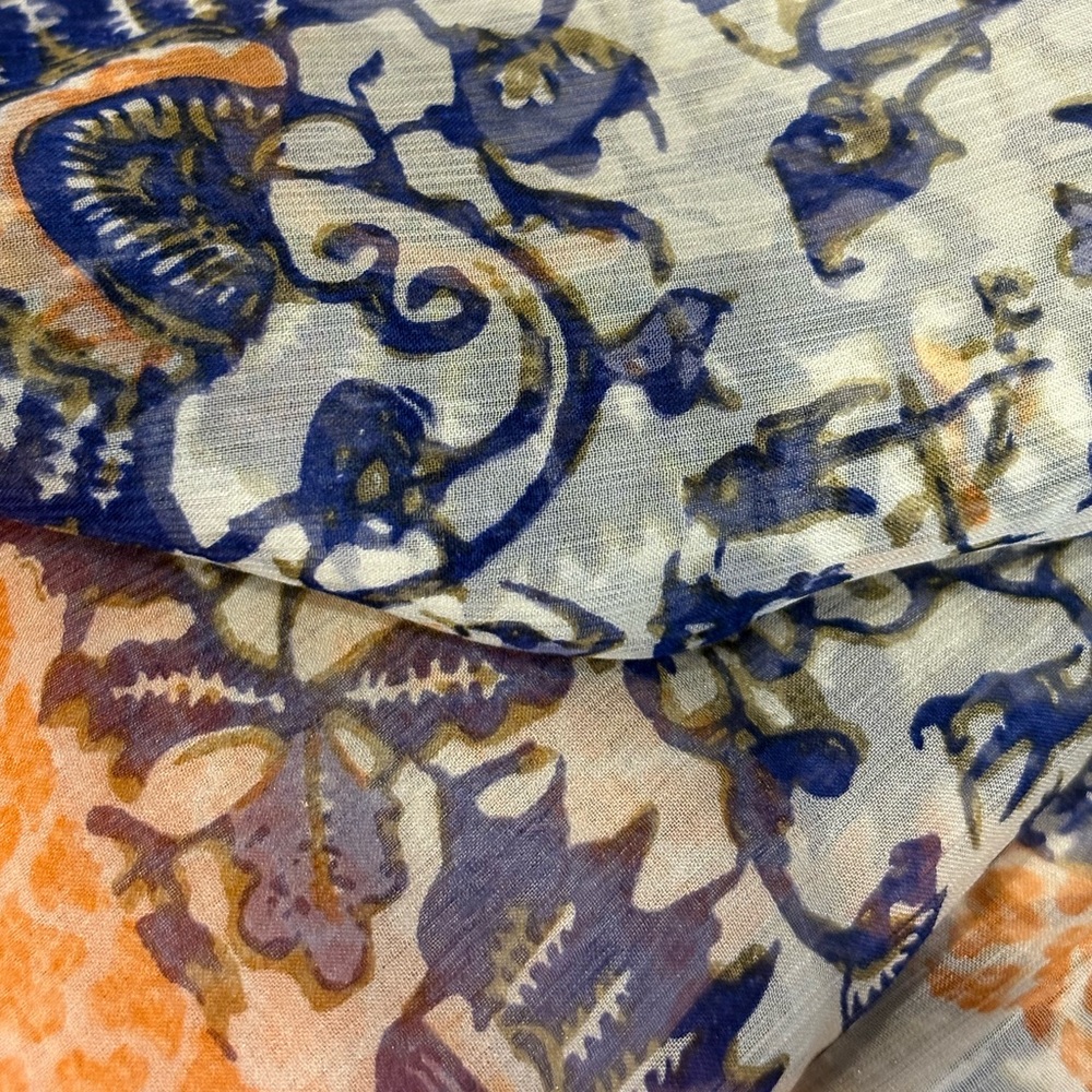 Tory Burch Silk Scarf in Ocean Mist. NWT - Picture 4 of 11